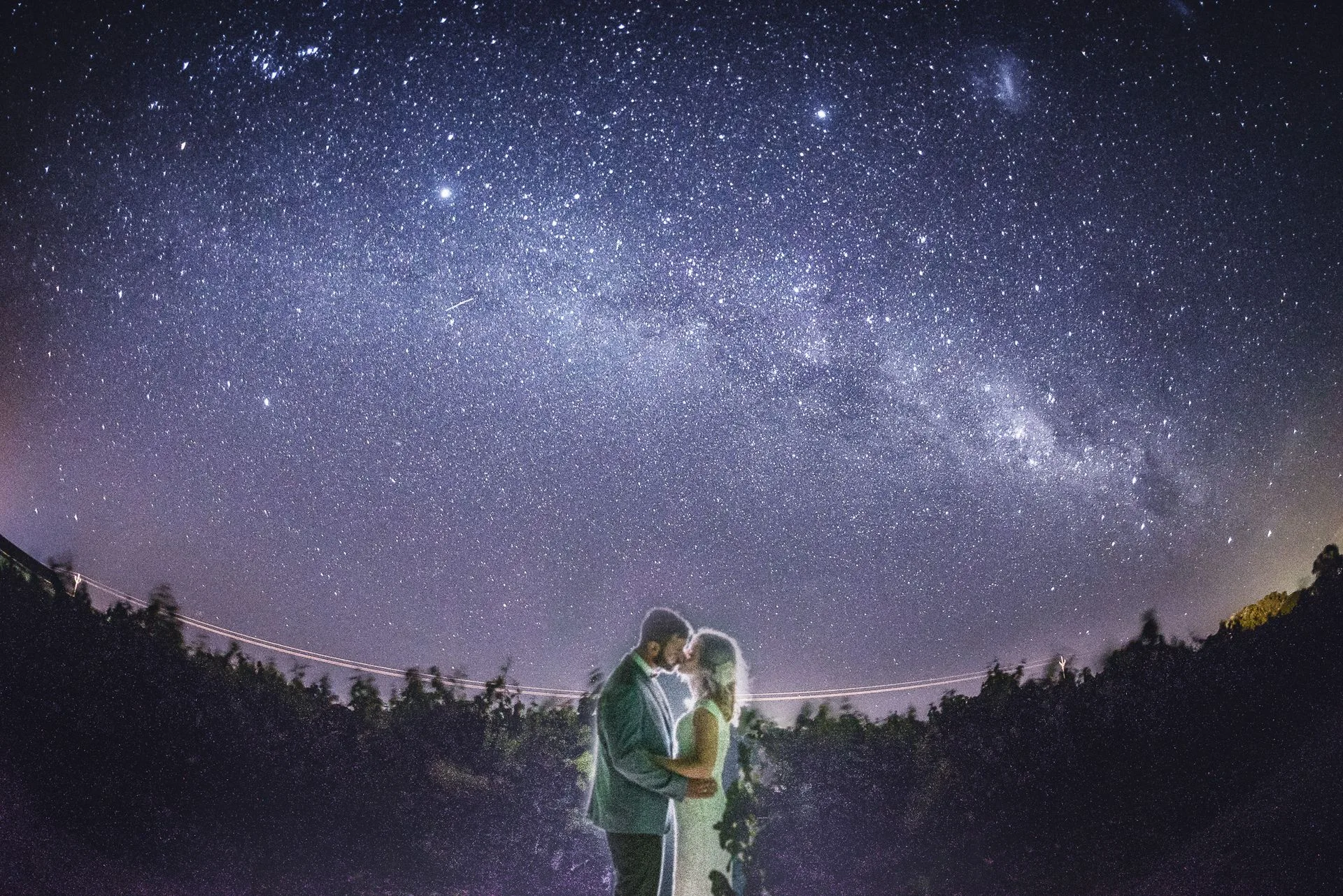Couple under the Milky Way