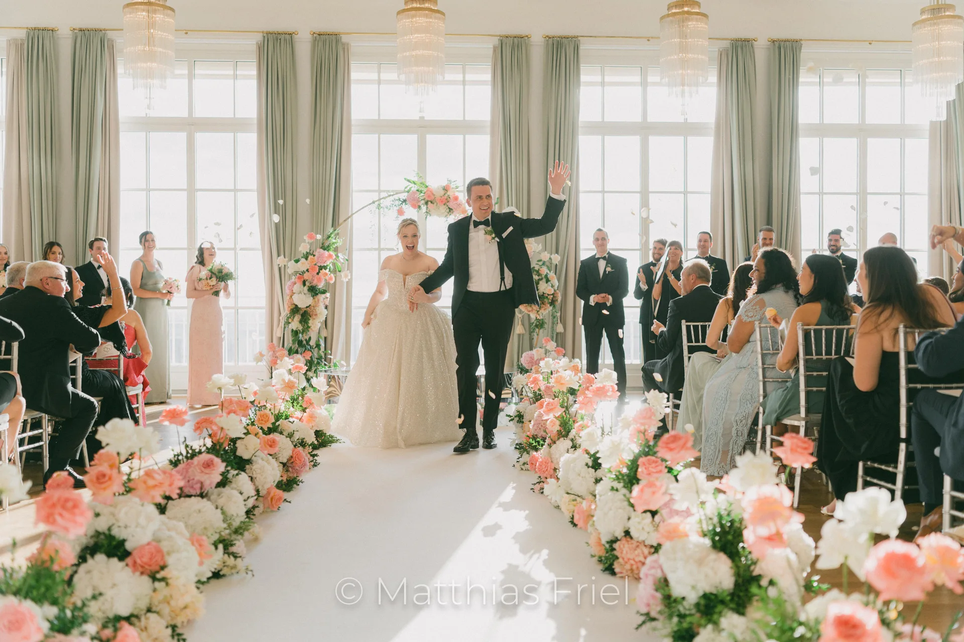 Ceremony exit at Steigenberger Icon Grandhotel Petersberg near Bonn